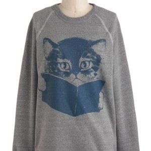 Alternative Apparel Reading Cat Sweatshirt